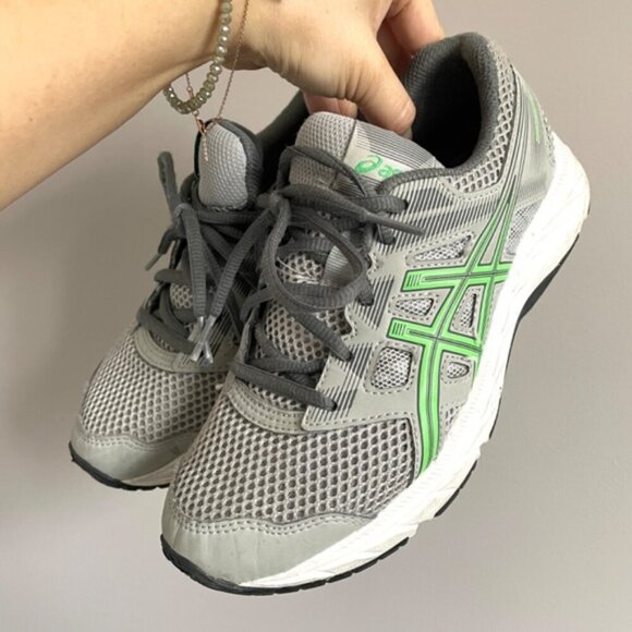 Asics GEL-Contend 5 Gray / Green Runners - 6US, light use! - Picture 5 of 9